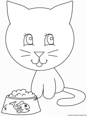 Раскраска кошка для детей 6 7 лет #16 #95974