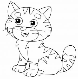 Раскраска кошка для детей 6 7 лет #39 #95997