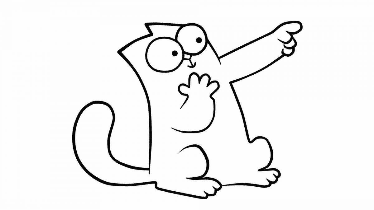 Simon the cat анимация пицца гифка