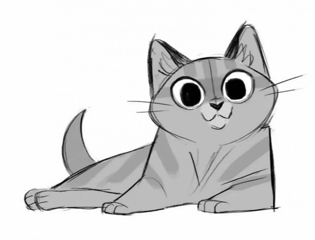 Котик рисунок #8