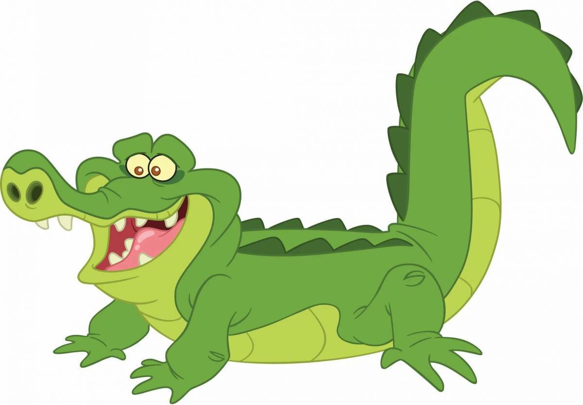 Крокодил на диване рисунок