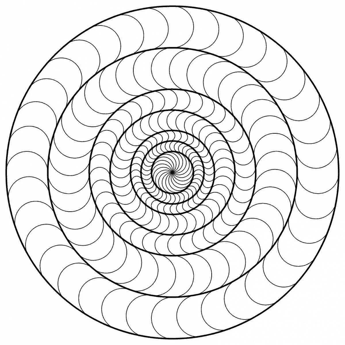 Спиральный рисунок распечатать закрашивать