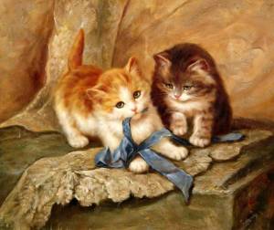 Раскраска кошка с котятами #32 #96195