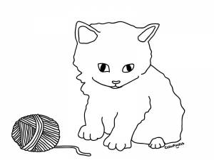 Раскраска кошку раскраску #14 #96253