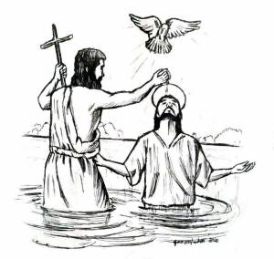 Раскраска крещение господне для детей #4 #97255