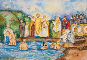 Раскраска крещение для детей #11 #97301