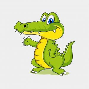 Раскраска крокодил для детей #3 #97425