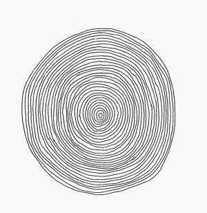 Раскраска круглая спираль #23 #97721