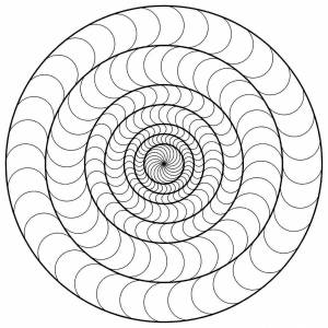 Раскраска круговая спираль #7 #97829