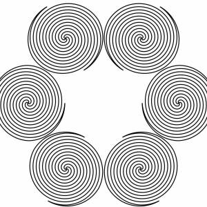 Раскраска круговая спираль #10 #97832
