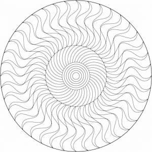 Раскраска круговая спираль #15 #97837