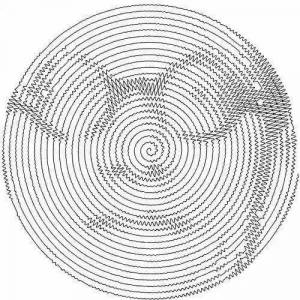 Раскраска круговая спираль #17 #97839