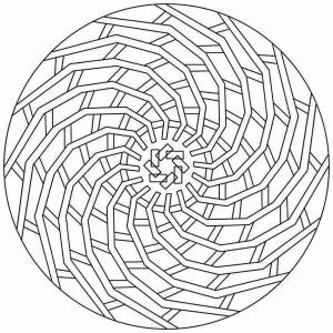 Раскраска круговая спираль #18 #97840