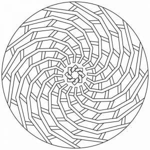 Раскраска круговая спираль #18 #97840