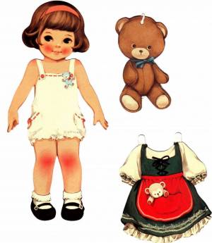 Раскраска кукла для детей 2 3 лет #13 #98604