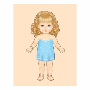 Раскраска кукла для детей 2 3 лет #16 #98607