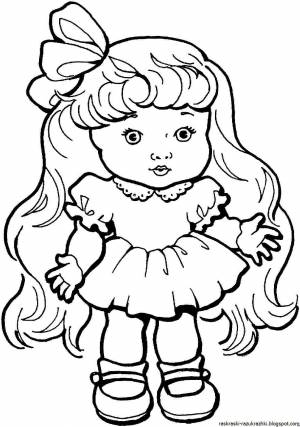 Раскраска кукла для детей 3 4 лет #34 #98662