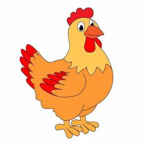Раскраска курица для детей #1 #99993