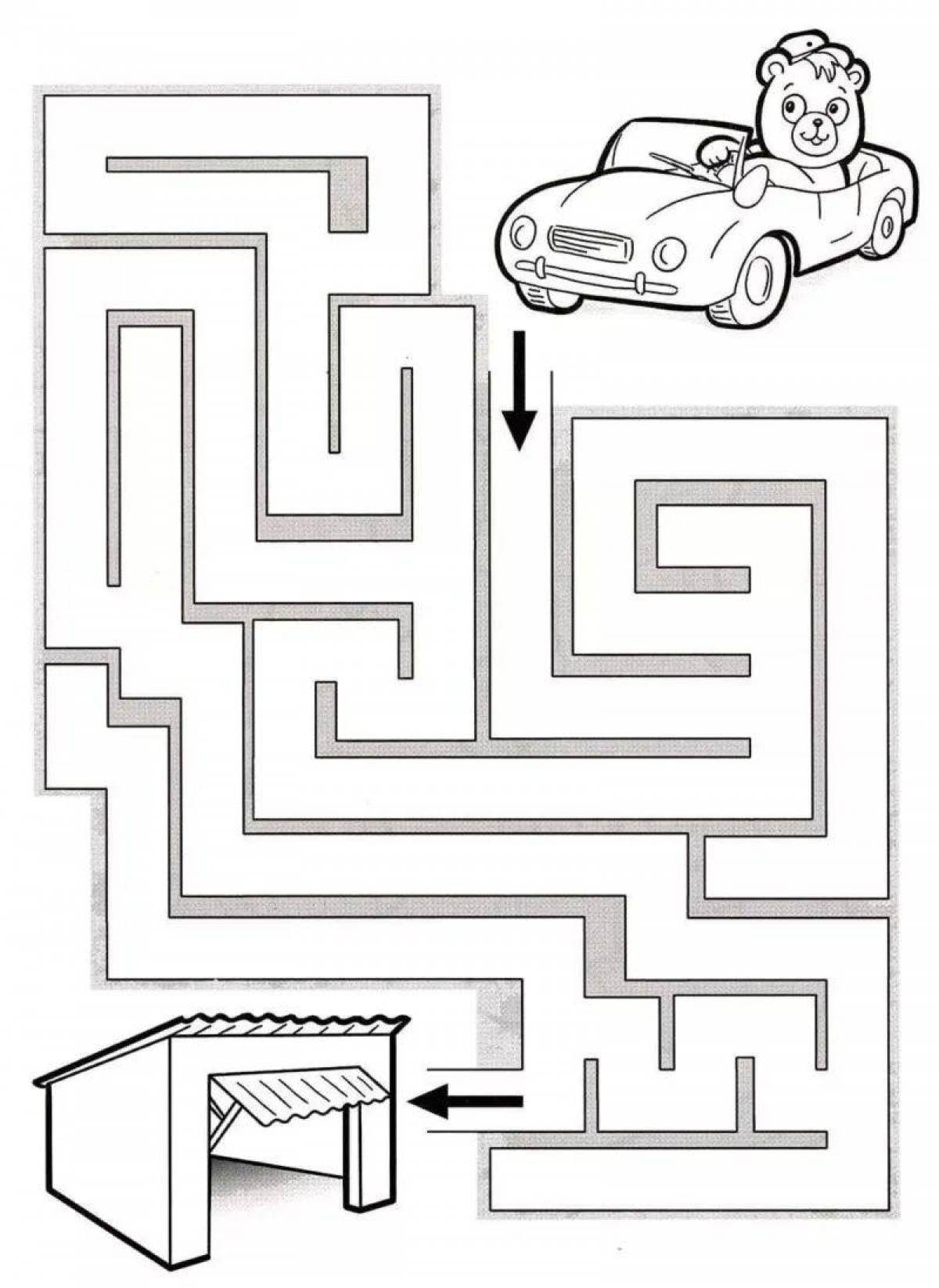Простые лабиринты для детей 3 4 лет в картинках