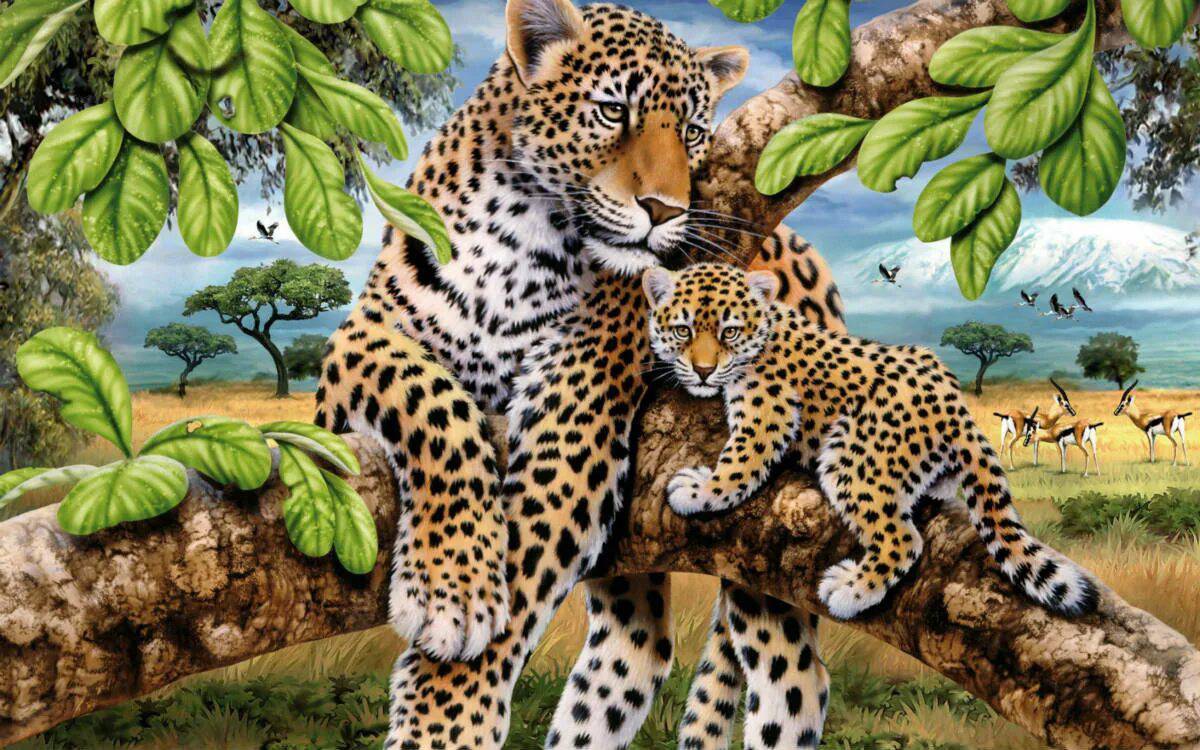 Леопард для детей #28