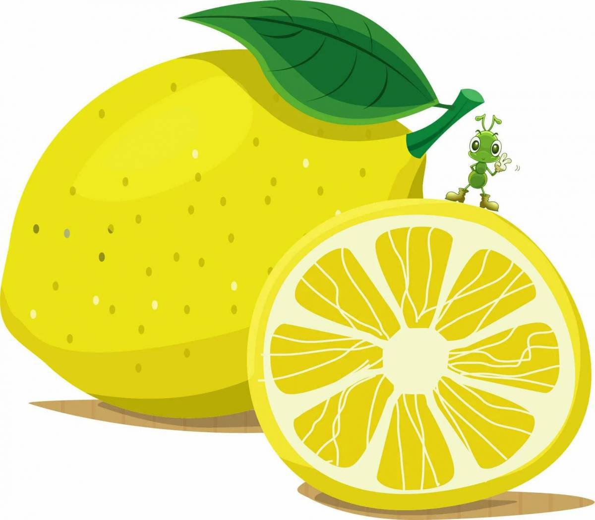 Раскраска лимон для детей распечатать или скачать.