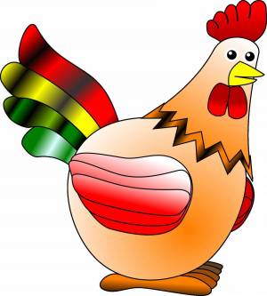 Раскраска курица для детей #13 #100005