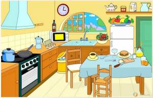 Раскраска кухня для детей #11 #100491