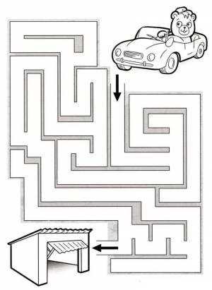 Раскраска лабиринт для детей 5 6 лет #35 #100724