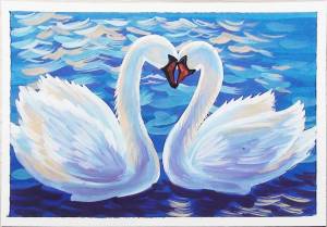 Раскраска лебедь для детей #24 #101466