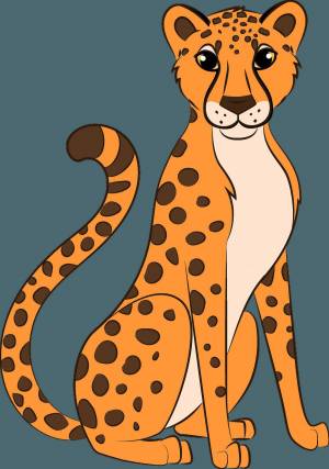 Раскраска леопард для детей #11 #102842