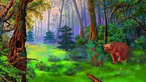 Раскраска лес для детей #15 #102912