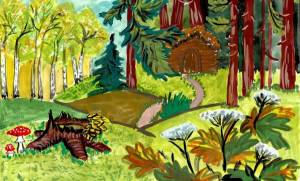 Раскраска лес для детей #18 #102915