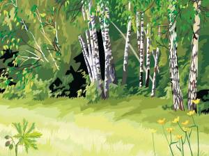 Раскраска лес для детей #22 #102919