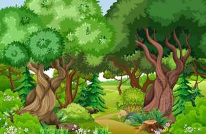 Раскраска лес для детей #24 #102921
