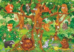 Раскраска лес для детей #32 #102929