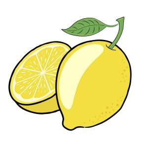 Раскраска лимон для детей #2 #103118