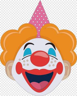 Раскраска лицо клоуна #6 #103811