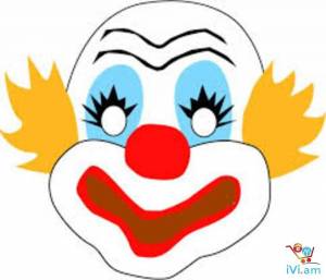 Раскраска лицо клоуна #23 #103828