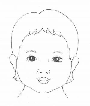 Раскраска лицо человека для детей #3 #103870