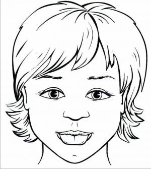 Раскраска лицо человека для детей #15 #103882