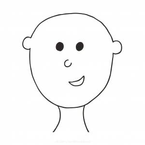 Раскраска лицо человека для детей #24 #103891
