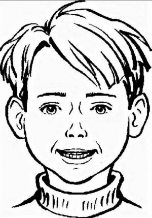 Раскраска лицо человека для детей #27 #103894