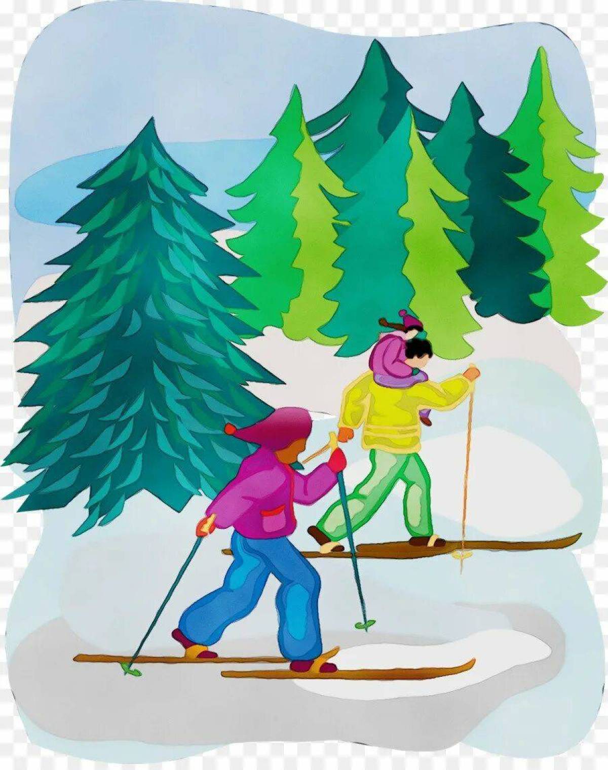 Лыжник для детей #12