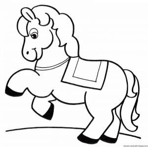 Раскраска лошадка для детей 3 4 лет #3 #104862