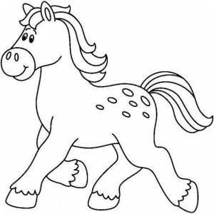 Раскраска лошадка для детей 5 6 лет #32 #104928