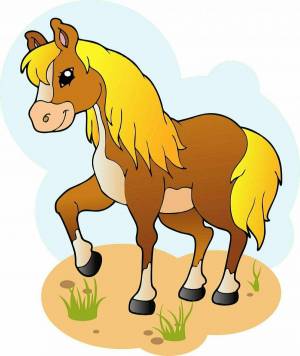 Раскраска лошадка для детей 5 6 лет #34 #104930