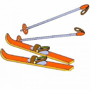 Раскраска лыжи для детей #3 #105456