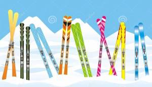 Раскраска лыжи для детей #18 #105471