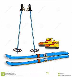 Раскраска лыжи для детей #34 #105487