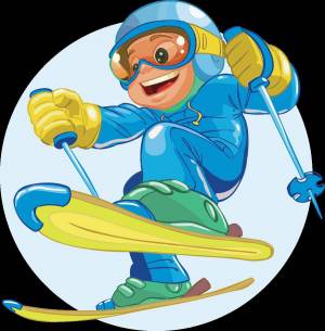 Раскраска лыжник для детей #5 #105530